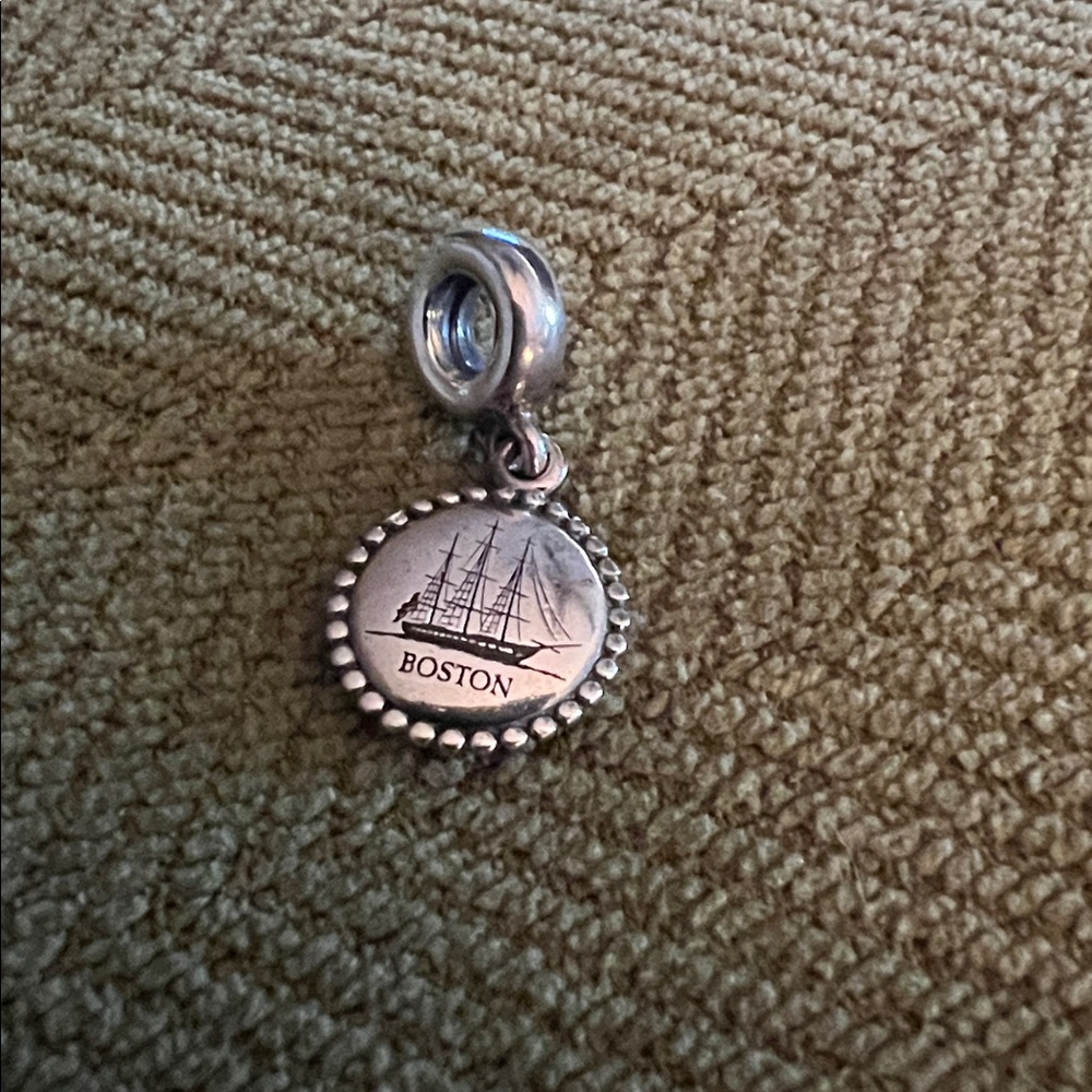 Pandora Silver and Gold Charm. Boston